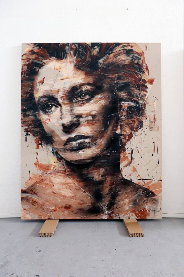 Original Expressionism People Painting by Mario Henrique