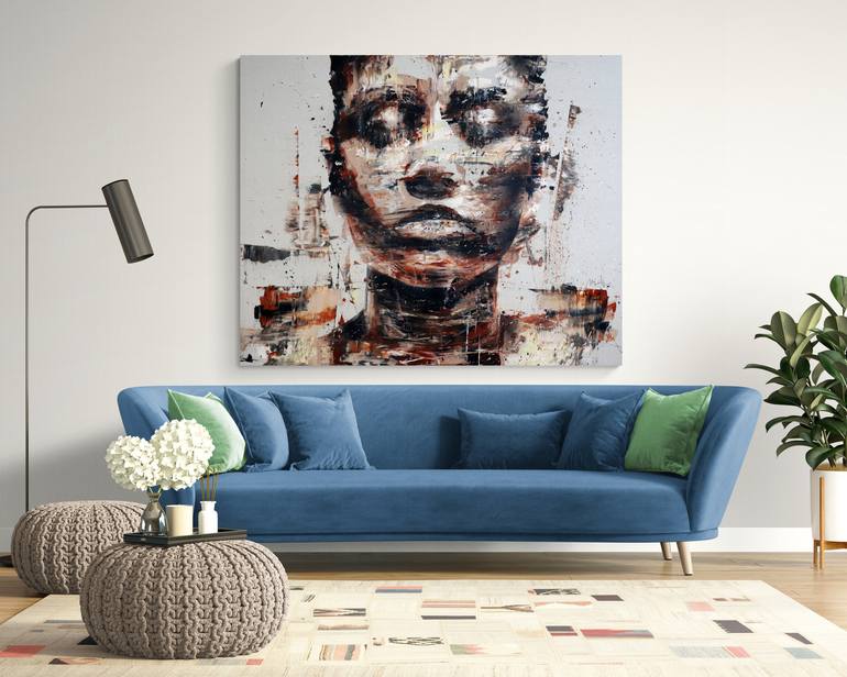 Original Expressionism People Painting by Mario Henrique
