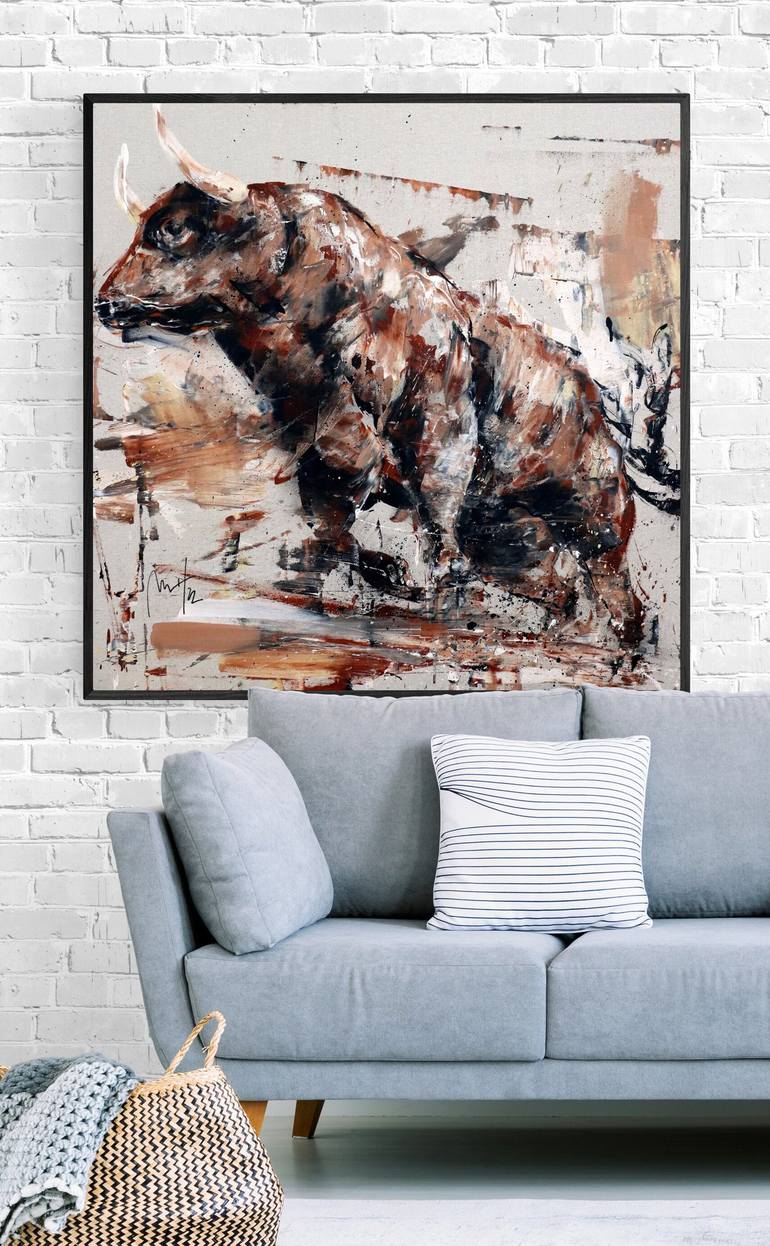 Original Expressionism Animal Painting by Mario Henrique