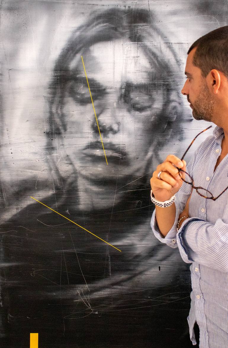 Original Expressionism People Painting by Mario Henrique