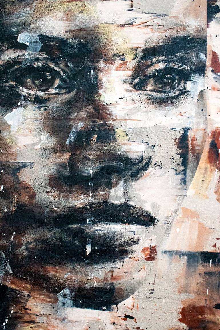 Original Expressionism Portrait Painting by Mario Henrique