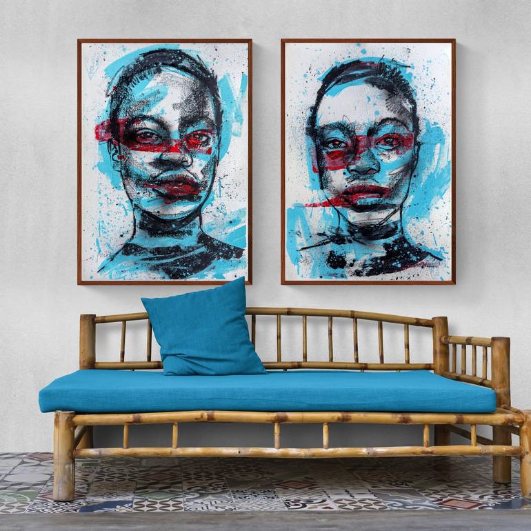 Original Expressionism Women Painting by Mario Henrique