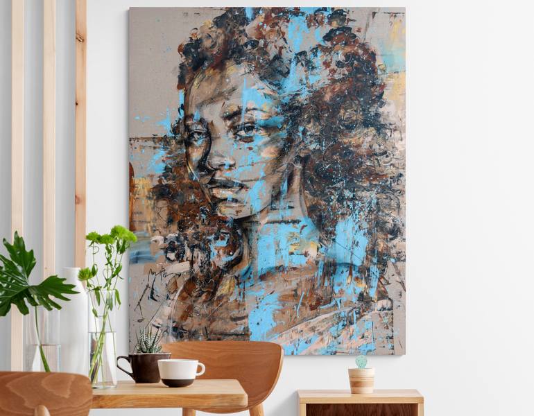 Original Expressionism People Painting by Mario Henrique