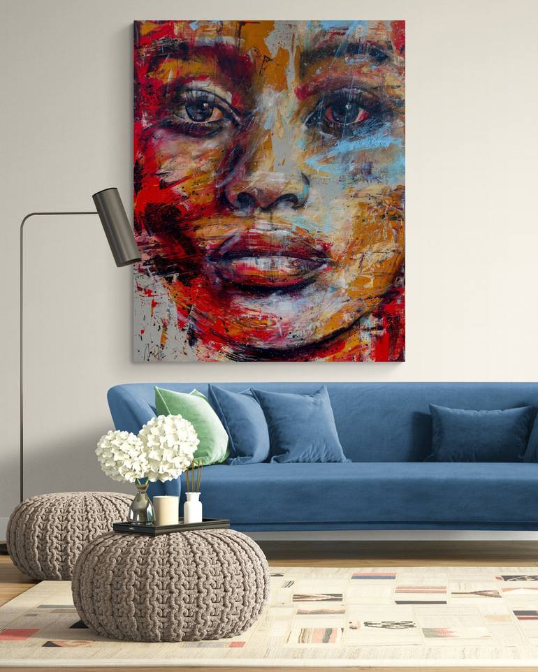 Original Expressionism Portrait Painting by Mario Henrique