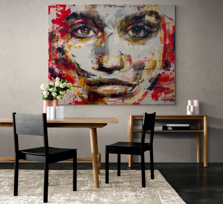 Original Expressionism People Painting by Mario Henrique