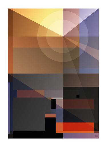 Print of Art Deco Geometric Digital by JACEK TOFIL