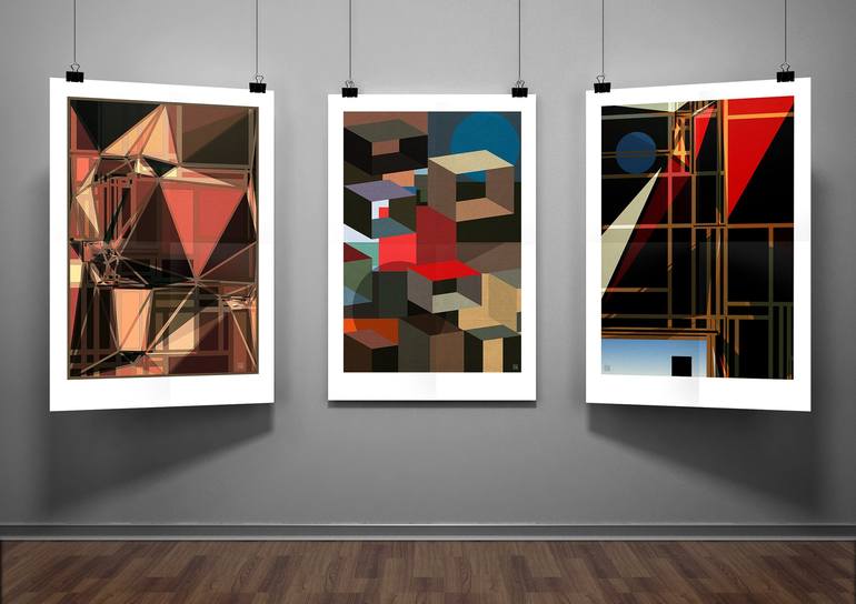 Original Abstract Geometric Digital by Jacek Tofil