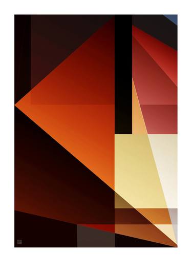 Print of Abstract Geometric Digital by JACEK TOFIL