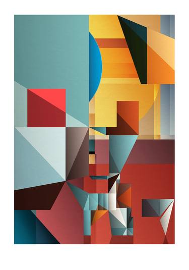 Print of Geometric Digital by JACEK TOFIL