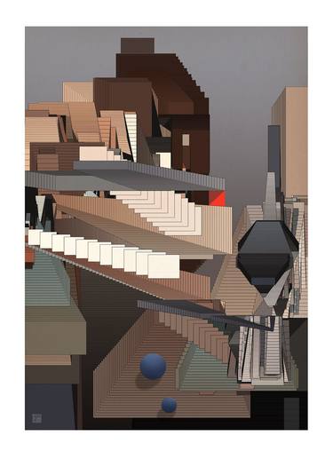 Original Cubism Architecture Digital by JACEK TOFIL