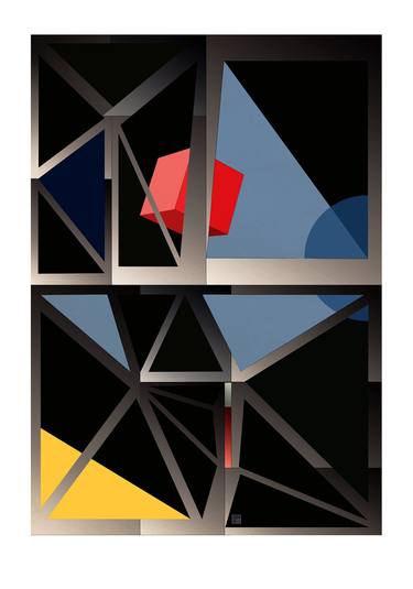 Print of Art Deco Geometric Digital by JACEK TOFIL