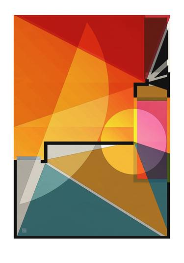 Print of Cubism Geometric Digital by JACEK TOFIL