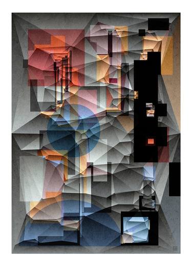 Print of Abstract Geometric Digital by JACEK TOFIL