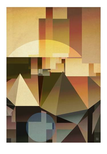 Print of Art Deco Geometric Digital by JACEK TOFIL