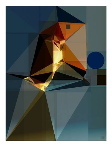 Print of Abstract Geometric Digital by JACEK TOFIL