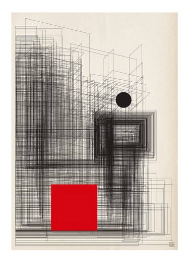 Print of Conceptual Geometric Digital by JACEK TOFIL