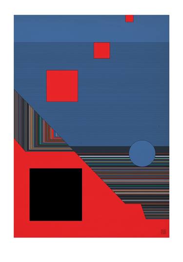 Print of Abstract Geometric Digital by JACEK TOFIL