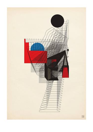 Print of Figurative Geometric Digital by JACEK TOFIL