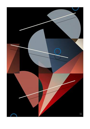 Original Cubism Geometric Digital by JACEK TOFIL