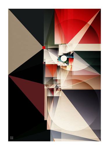 Original Abstract Geometric Digital by JACEK TOFIL