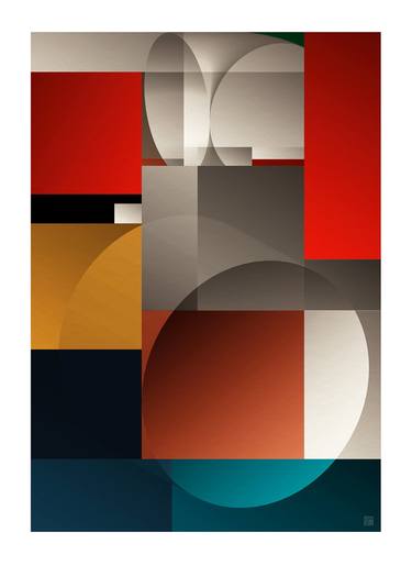 Original Abstract Geometric Digital by JACEK TOFIL