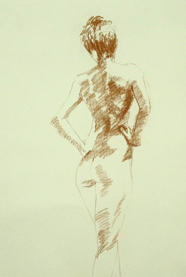 Original Illustration Nude Drawings by Slavica Velevska