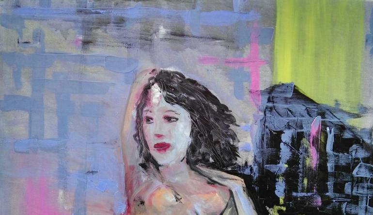 Original Impressionism Nude Painting by Leo Baxiner