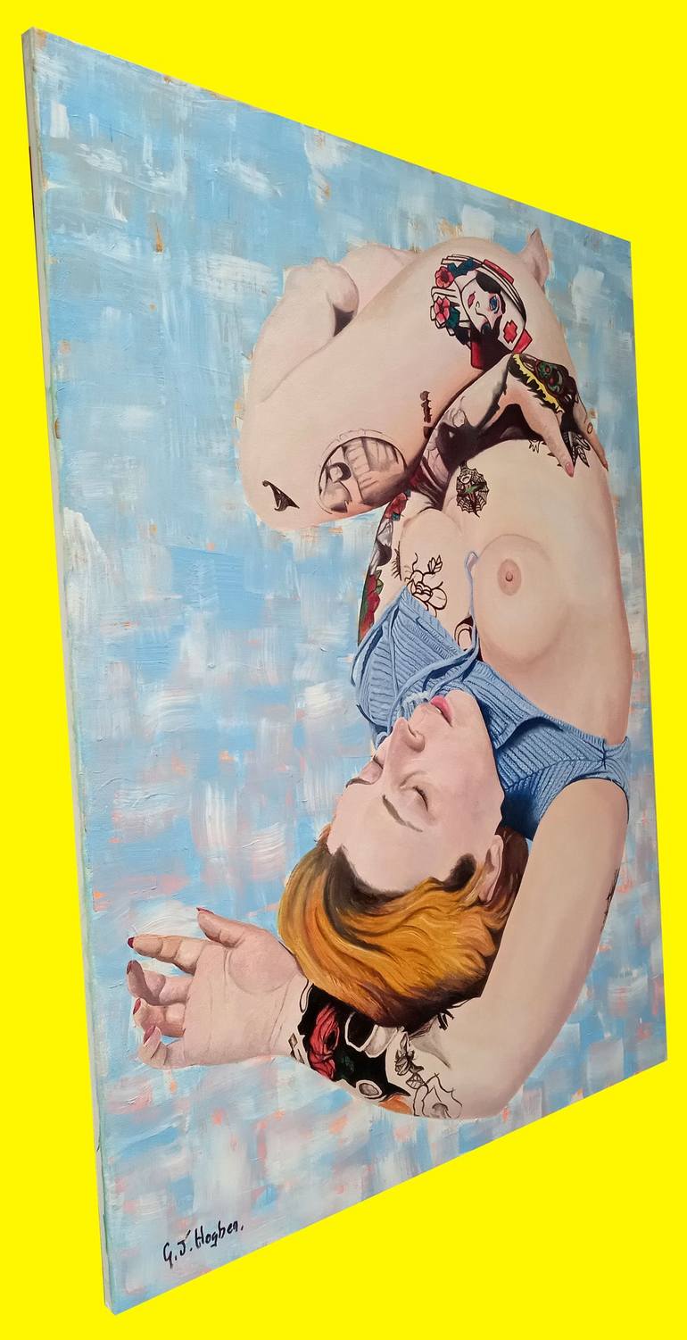 Original Pop Art Erotic Painting by Gary Hogben