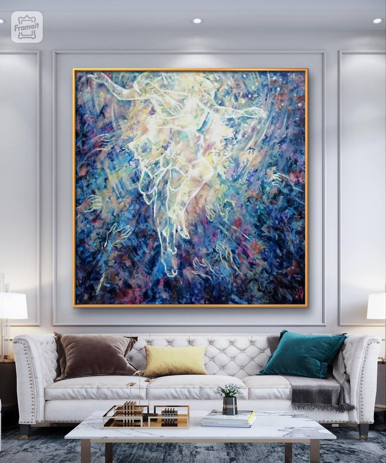 Original Abstract Expressionism Love Painting by Nataliya Ishtrikova Artemidy