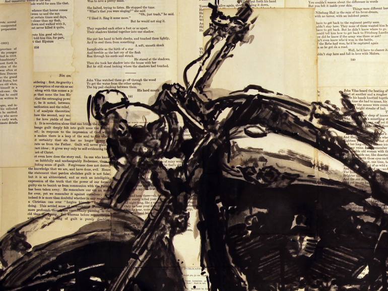 Original Modern Bike Painting by darren crowley