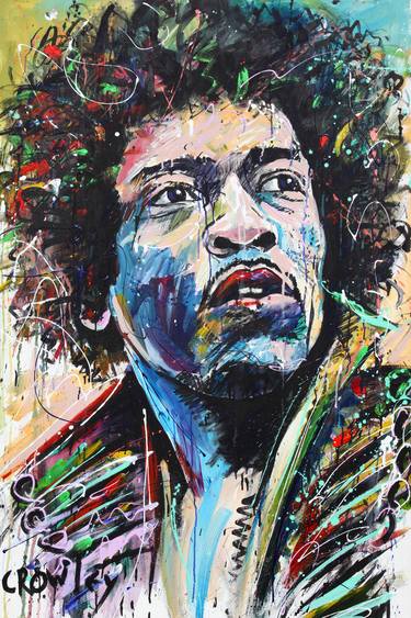 Famous People Classic Rock Spray Paint Art Rockstar Abstract Painting ...