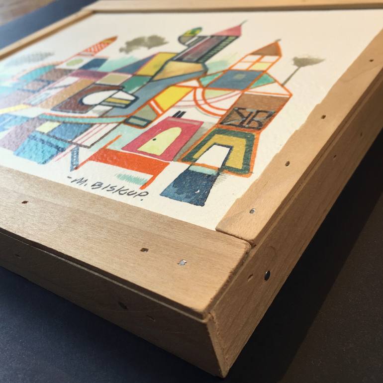 Original Expressionism Architecture Painting by Mike Biskup