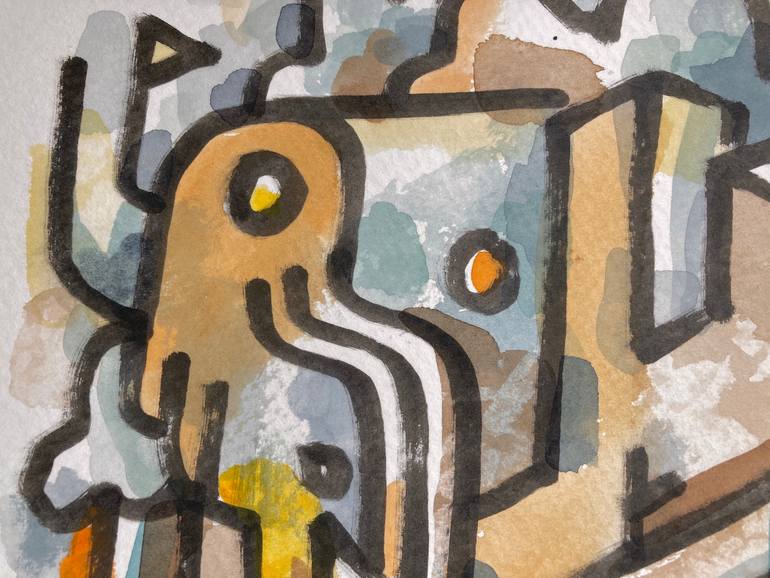 Original Expressionism Architecture Painting by Mike Biskup