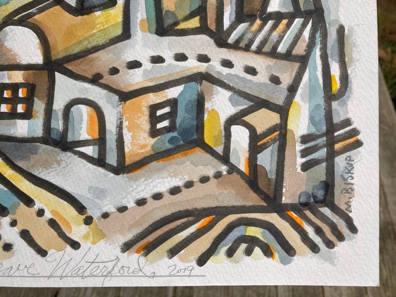 Original Expressionism Architecture Painting by Mike Biskup