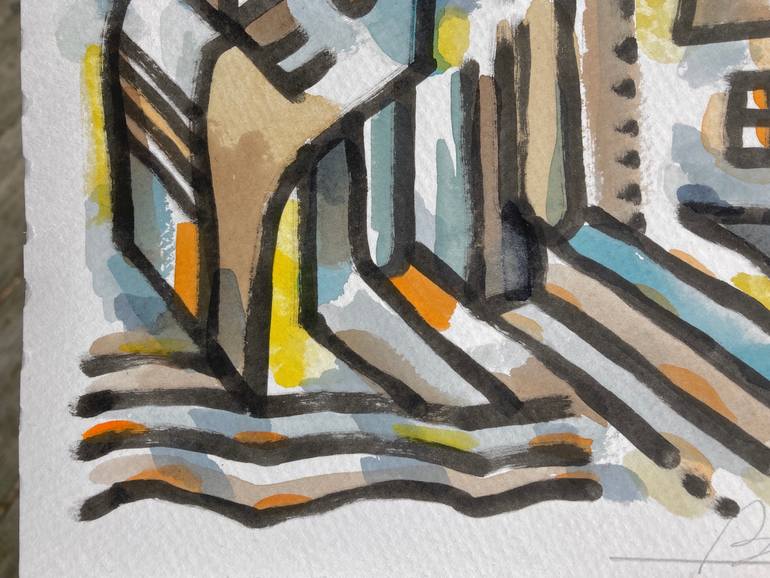 Original Expressionism Architecture Painting by Mike Biskup