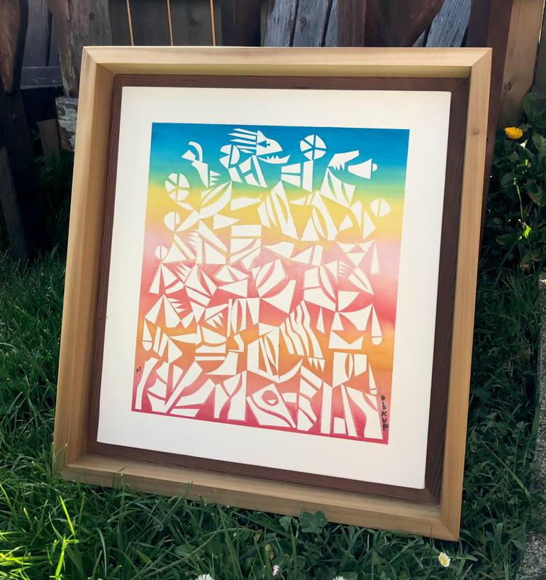 Original Abstract Expressionism Abstract Painting by Mike Biskup