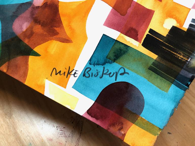 Original Abstract Expressionism Abstract Painting by Mike Biskup