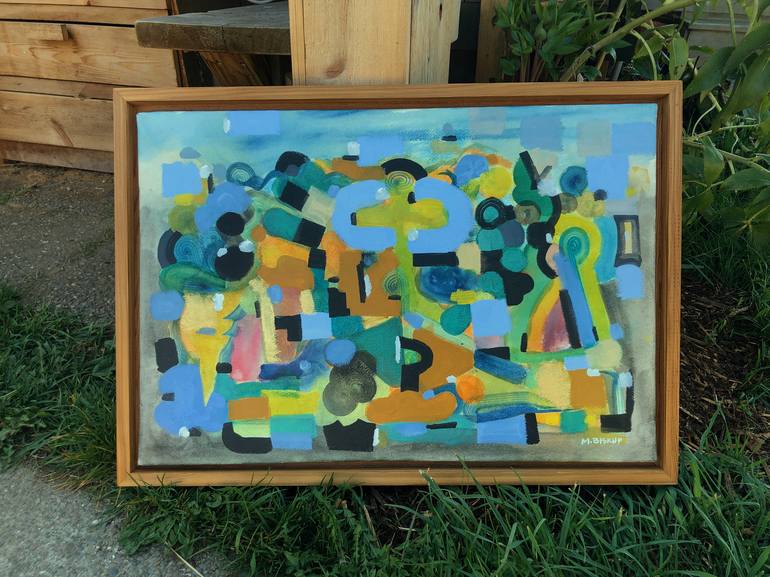 Original Abstract Expressionism Abstract Painting by Mike Biskup
