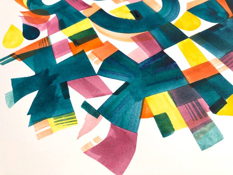 Original Modernism Abstract Painting by Mike Biskup