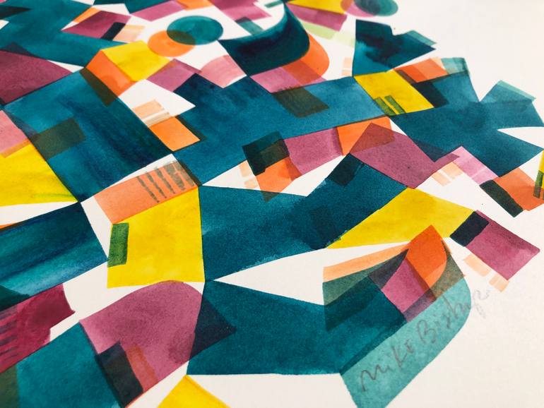 Original Modernism Abstract Painting by Mike Biskup