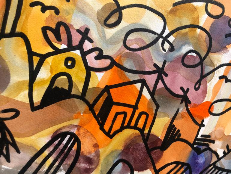 Original Abstract Landscape Painting by Mike Biskup