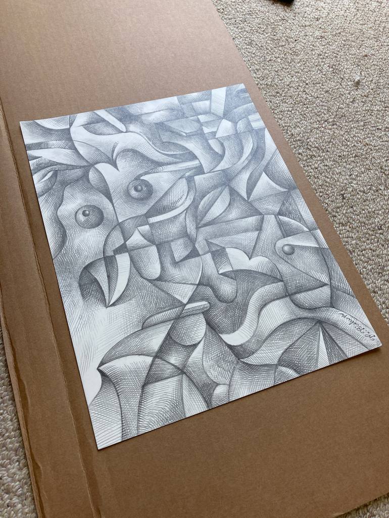 Original Abstract Drawing by Mike Biskup