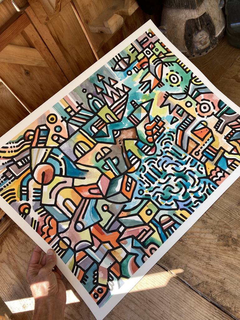 Original Abstract Painting by Mike Biskup