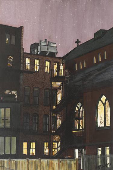 Original Realism Cities Painting by Amy Roberts
