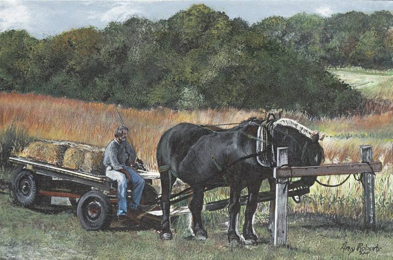 Kansas Hayride Painting by Amy Roberts | Saatchi Art