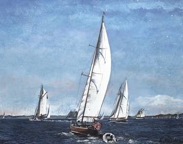 Print of Realism Boat Paintings by Amy Roberts