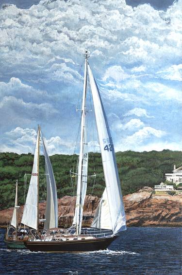 Original Realism Boat Paintings by Amy Roberts