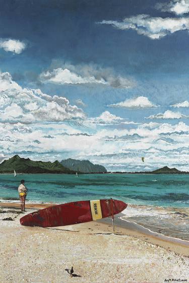 Original Photorealism Beach Paintings by Amy Roberts