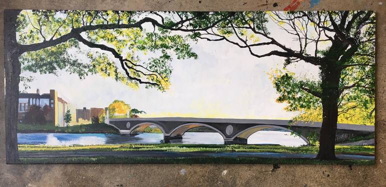 Original Illustration Cities Painting by Amy Roberts