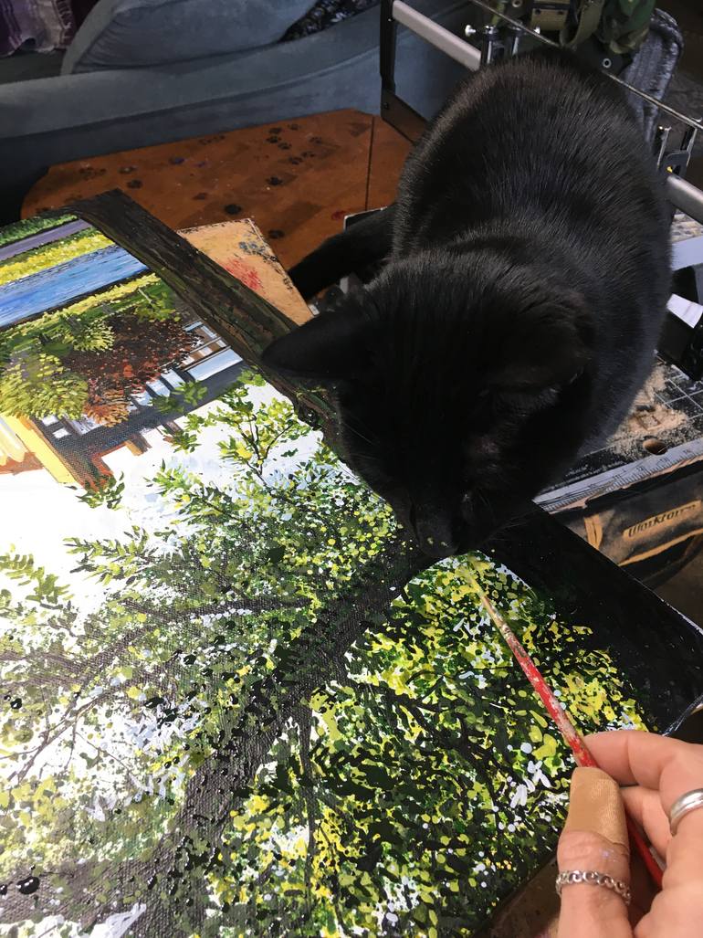 Original Illustration Cities Painting by Amy Roberts